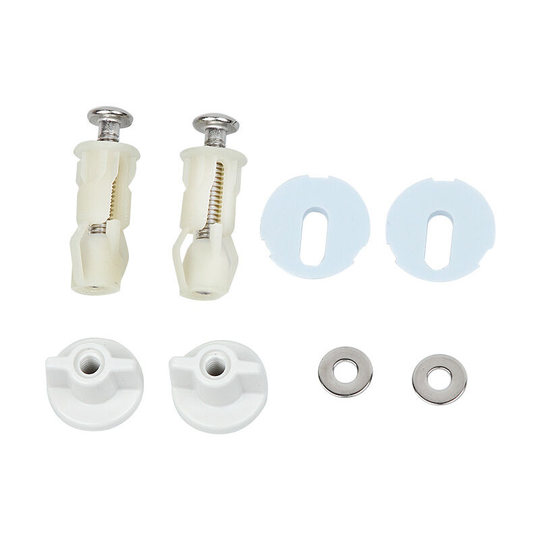 Betterlifegb - bett Toilet Seat Attachment, 2 pcs Toilet Seat Screws Expanding Rubber Nuts Universal Toilet Seat Fittings Screws for Toilet Lid Cover