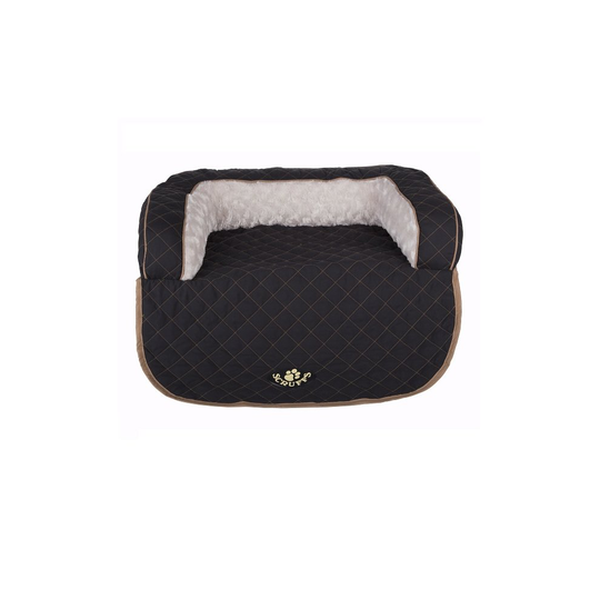 (Medium) Scruffs Black Wilton Sofa Pet Bed
