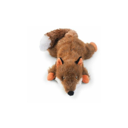 Zoon Plush Fun Fox tug of war Dog Toy with Squeaker