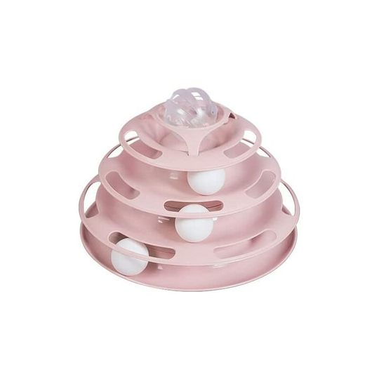 Briday - Toy Turntable Ball Self-Healing And Annoying Automatic Pet Artifact Bite-Resistant Cub Pet Supplies (Color : Pink)