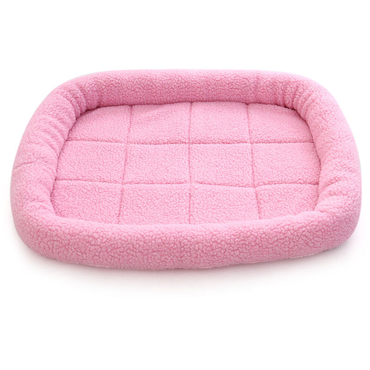 Waterproof Fleece Pet Bed Winter Warm Dog Bed Cat Bed Mat Lounger Sofa Cushion Kennel Pet Products,model:Pink m - model:Pink m