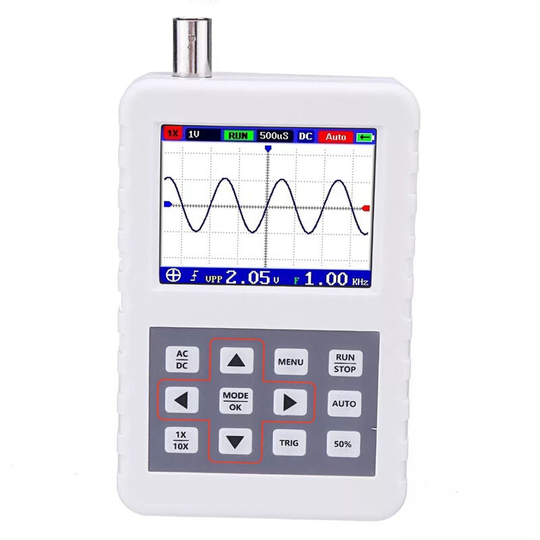 Dso pro Digital Oscilloscope Handheld Oscilloscope Mini Palm Size Oscilloscope with 5M Bandwidth 20MS/s Sampling Rate with P6100 Oscilloscope