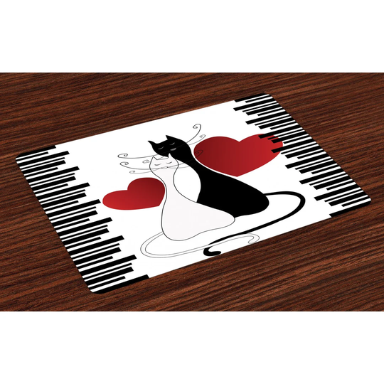 Ismay Cats Romantic Couple Pet Kitten Placemat