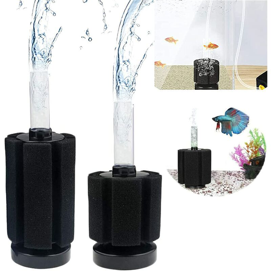 Sun Flowergb - 2 Pieces Aquarium Betta Filter, Sponge Biochemical Filter, Aquarium Fish Tank Mini Filter, Aquarium Accessories for Fish Tank Fish