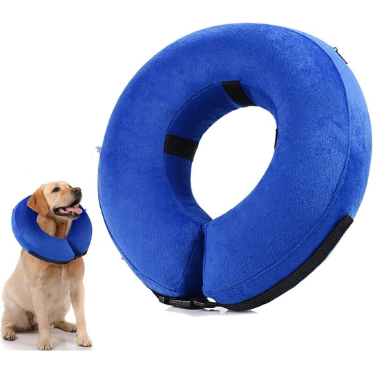 Inflatable Dog Retrieval Collar, Elizabethan Collar Adjustable Cone for Pet Retrieval from Surgery or Injury (l) Dksfjkl