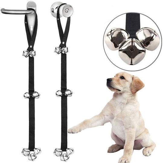 2 Pack Premium Dog Doorbells - Great Dog Bells - Adjustable Door Bells Make Potty Training Your Puppy The Easy Way - 7 Extra Large Loud 1.4' Doorbells