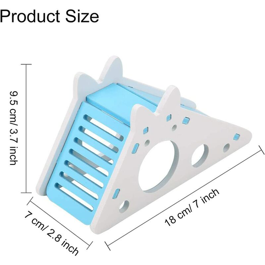 FVO - Hamster Cage House for Hamster Den Habitat Nest, Hamster House with Ladder and Slide, Climbing Toy, Activity Toy for Small Animal to Get Rid of