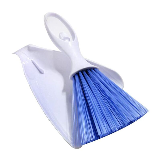 Portable Mini Dustpan and Brush, Hamster Cage Cleaning Tool for Small Pets, Guinea Pigs, Hedgehogs, Hamsters, Chinchillas, Rabbits (Blue)