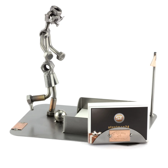 Footballer Note Box Screw Man Place Card Holder