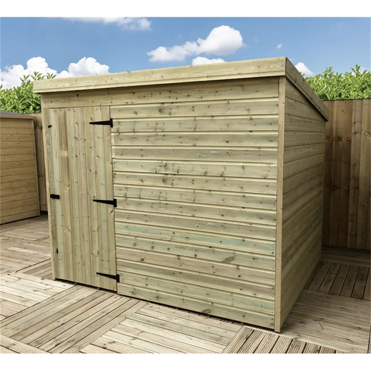 Shannondale 8 ft. W x 7 ft. D Solid Wood Garden Shed