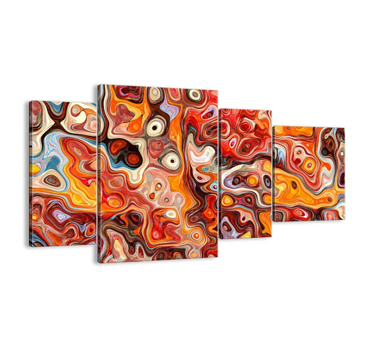 If the Nuts Melted in Honey - 4 Piece Unframed Graphic Art Print Set on Canvas