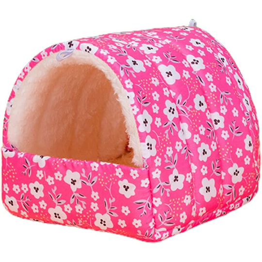 Naxunnn - Nest for domestic animal - Cartoon motif warm keeping soft texture Small animal hamster squirrel nest house guy from India Hot product Red