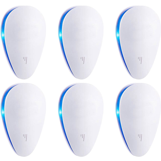 Ultrasonic Pest Repeller Plug Electric Pest Control - Professional Home Repellent - For Fleas, Mosquitos, Bed Bugs, Cockroach, Rats, Rodents, Type 4