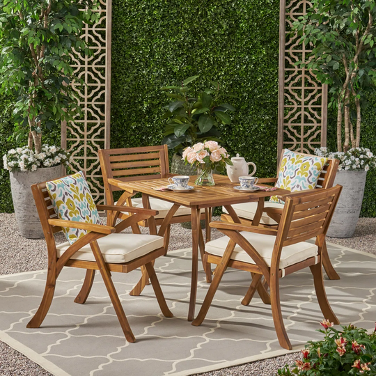 Trisha 4 Seater Dining Set with Cushions