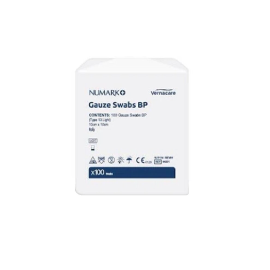Numark 100 Gauze Swabs BP 10 x 10cm 8 ply