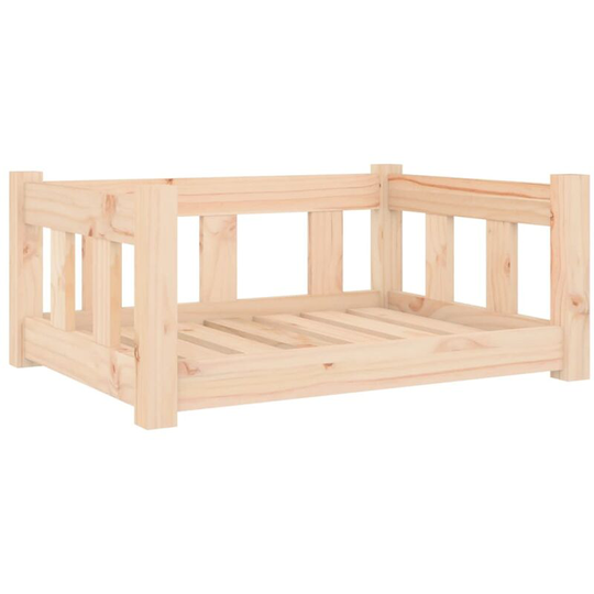 Dog Bed 65.5x50.5x28 cm Solid Wood Pine Vidaxl brown