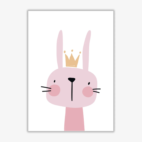 Pink Bunny - Painting Print on Paper