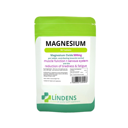 Lindens Magnesium Oxide 500mg TRIPLE PACK 270 Tablets Mineral Supplement