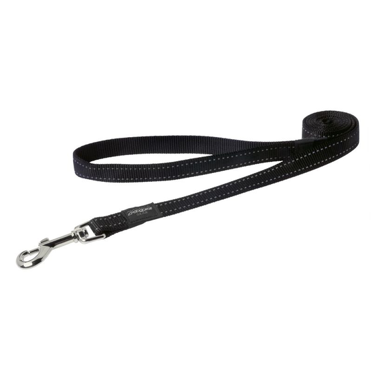 Rogz - Utility Fixed Dog Lead (1.4m x 16mm) (Black) - Black