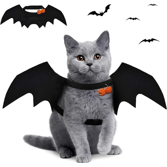 Pet Halloween Costume, Halloween Costumes for Dogs and Cats, Bat Wings Costume, Pet Clothes for Halloween Cosplay Party, Pet Bat Costume, Pet Costume