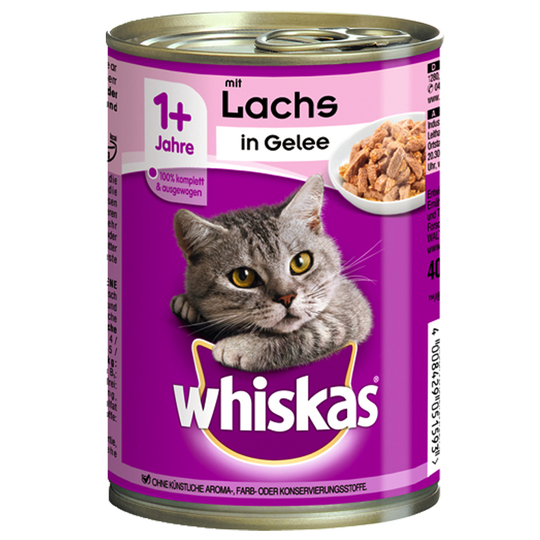 Whiskas 1+ Cans Saver Pack 24 x 390g/400g - Chicken in Jelly (24 x 390g)
