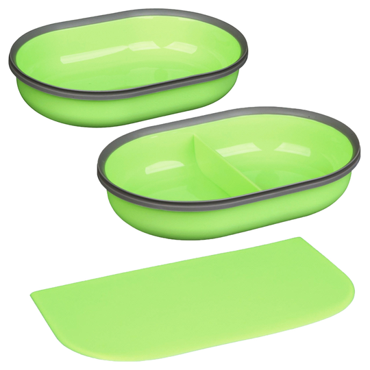 SureFeed Microchip Pet Feeder - Replacement Bowls & Mat - Green