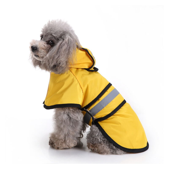 Fashionable Pet Dog Raincoat for Large Dog Pet Raincoat Large Dog Puppy Raincoat Reflective Raincoat (1 Pack, Yellow, 3XL)