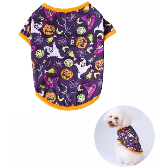 2Pcs Halloween Series New Dog Clothes Autumn Pet Decoration Clothes Size s (Magic Hat)