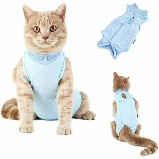 Cat Surgical Recovery Clothing Medical Injury Vest Anti-lick Protection for Dog Cat Small Animals M