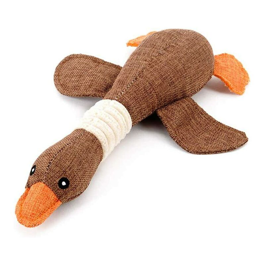 Dog Toys for Strong Aggressive Chewers Small Breed and Squeaky Goose for Small Medium Dogs brown - Langray