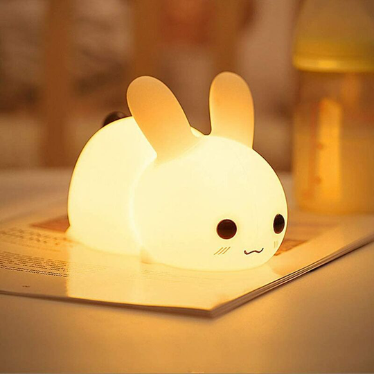 Gift - Silicone Rabbit led Night Light usb Rechargeable Bunny Rabbit Lamp Touch Lamp Portable Silicone Night Light for Baby Room Bedroom Living Room
