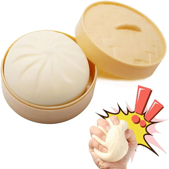 Squeeze Stress Ball, Stress Relief Ball, 2 Pcs Bun Squishy, Sensory Ball, Stress Relief Ball, Soft Decompression Toy, Soft Squeeze Toy