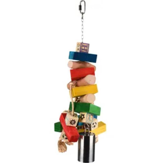 Bird Toy Rainbow Hanger Bell Multicolour 52 cm FLAMINGO - Multicolour