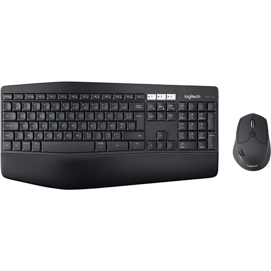 FVO - Logitech MK850 Multi-Device Wireless Keyboard and Mouse Combo, 2.4GHz/Bluetooth, Curved Structure, Wireless Mouse, 12 Programmable Buttons,