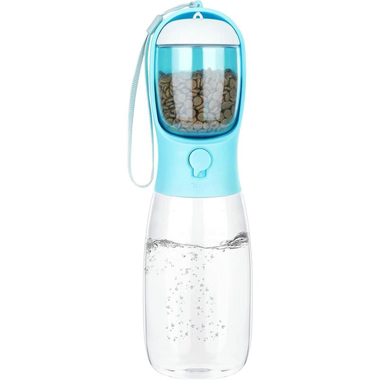 Portable Dog Water Bottle, 100/550ML Water Bowl Dispenser with Activated Carbon Filter for Outdoor, Hiking, Camping, Travel