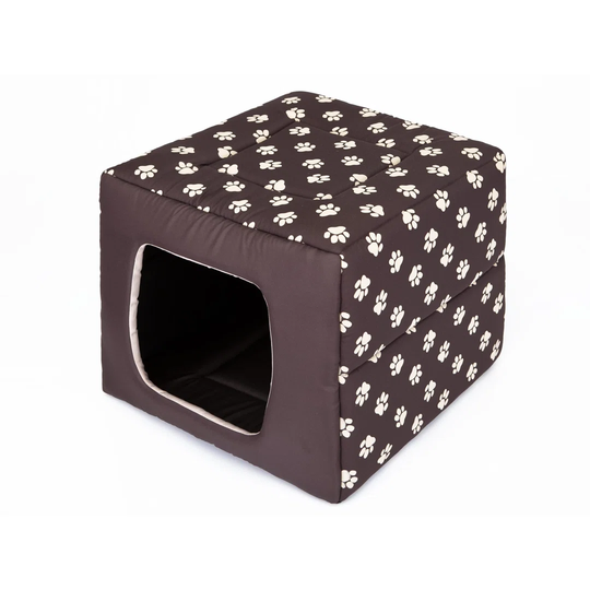 Shoreditch Hooded Dog Bed in Brown