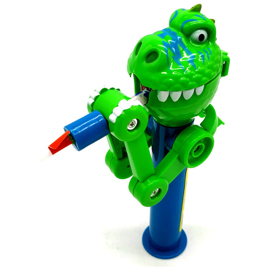 Creative Lollipop Robot Holder Novelty Dinosaur Shape Kids Toy Gift for Kids Lollipop Candy Storage (Green)