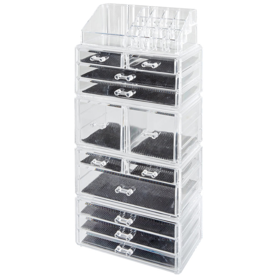 Clear Acrylic Beauty Organiser | Clear Makeup Drawers