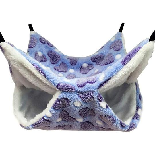 LITZEE Pet Cage Hammock, for Chinchillas, Squirrels, Other Small Animals, 20x20cm (Purple)