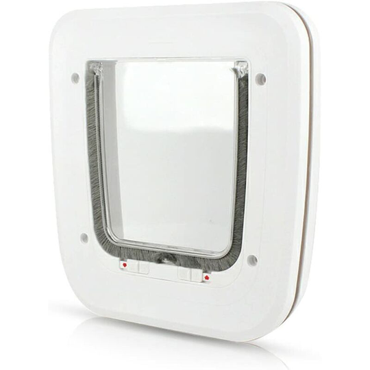 Smart Cat Flap 4 Position Lockable Cat Flap Small Pet Doors Easy to Install - DKSFJKL