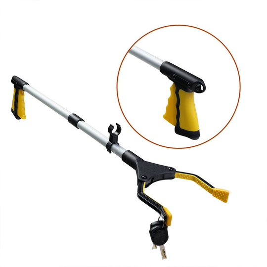 Reacher Grabber Tool 32 inch Grabber Reacher Tool for Elderly Seniors Foldable Assist Tool for Trash Pick Up with Magnetic Tip Wide Jaw and Rotating
