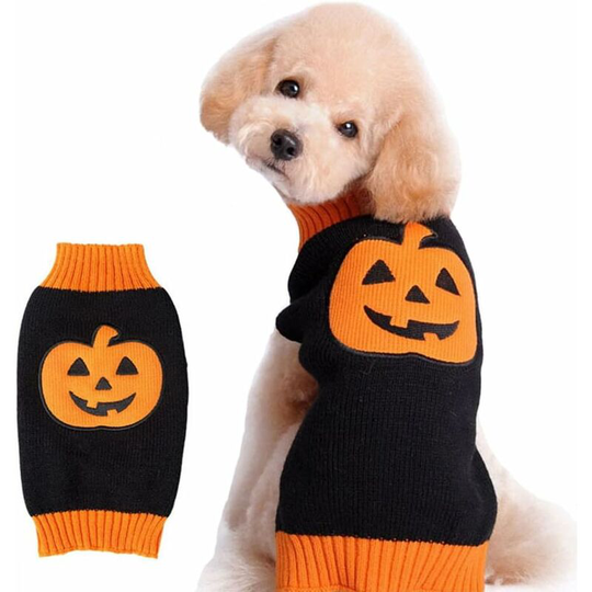 Pumpkin Dog Sweater Pet Sweaters, s, Halloween Party for Cat and Puppy