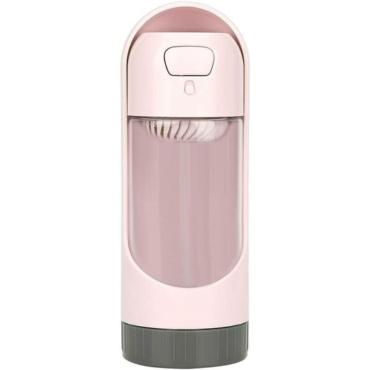 Portable Dog Water Bottle Leak Proof Cat Drinking Water Dispenser for Travel Outdoor Walking Training(Pink)
