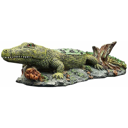 Aquarium Alpgator Ornaments - Sunken Crocodile Decoration - Aquatic Decoration Aquarium Decor Accessory for Fish Tank Aquarium