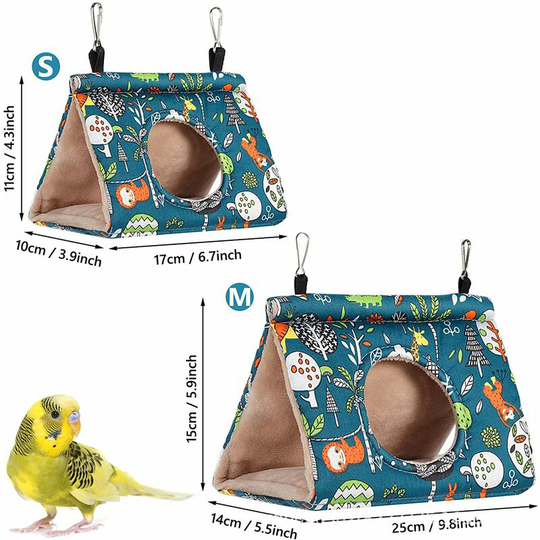 FVO - Birdhouse Hanging Tent - for Bird Nest Cage Toy for Small Pets Hammock Parrot Parakeet Myna Pigeon Perch Perch Perch Lovebird s