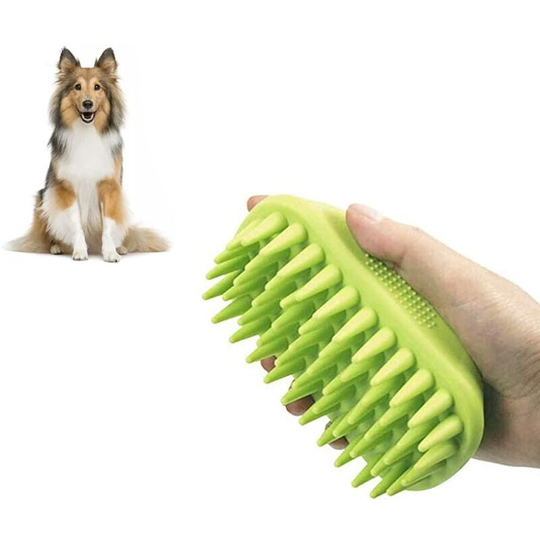 Silicone Pet Shampoo Brush for Long and Short Hair Medium Large Pets Dogs Cats, Non-Slip Rubber Dog Cat Mouse Grooming Shower Bath Brush Massage Comb