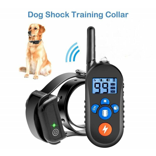 Monly - Dog Training Collar, Rechargeable & IP67 Waterproof, 99 Adjustable Static Levels, Medium/Large Dog, Long Distance Anti Bark Collar, Positive