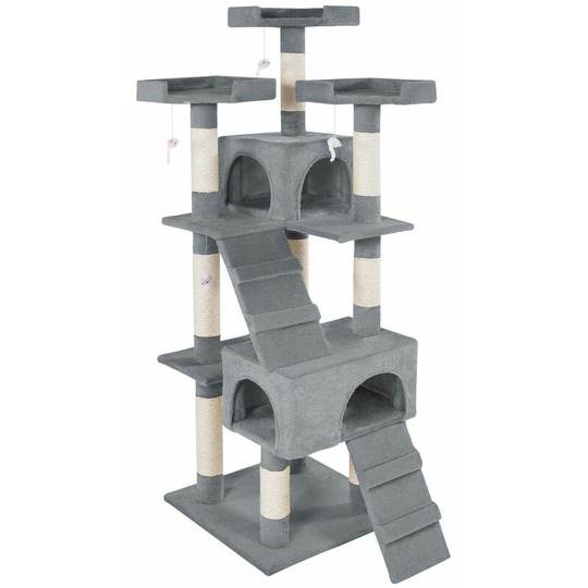 Cat tree scratching post Barney - cat scratching post, cat tower, scratching post - grey - grey