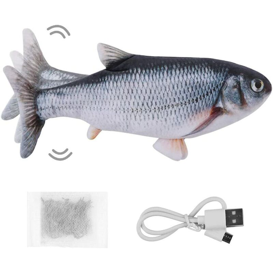 Cat Fish Toy with catnips Moving Flopping Interactive Washable for Fun Exercise Together with Dog