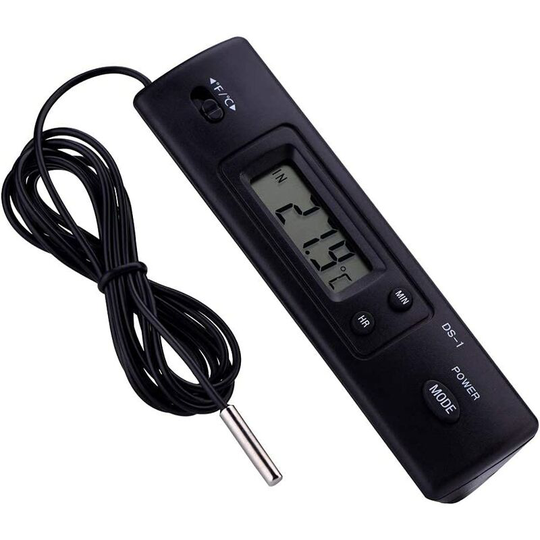 Electronic Indoor Thermometer, lcd Digital Temperature Meter with Wired Probe Sensor for Household Temperature Measurement Tools